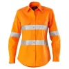 women's high visibility orange long sleeve shirt