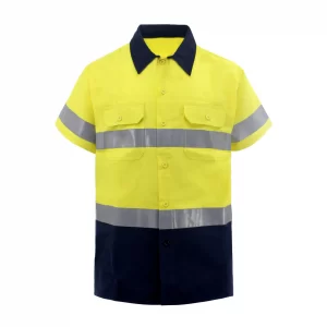 Men's summer high visibility shirt with 3M 8910 tape