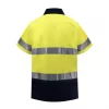 2 tone hi-vis yellow short sleeve shirt with 3M 8910 tape