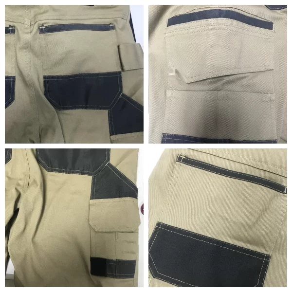 cotton elastane trouser with oxford enhance durability on pockets