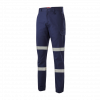cotton elastane trouser has 2 lines of tape and patch pocket