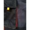 cotton overall with oxford hung tool pocket and orange side
