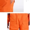 combed cotton twill coverall has adjustable velcro waistband