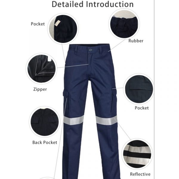 combed cotton twill work pant with 3M 8910 tape